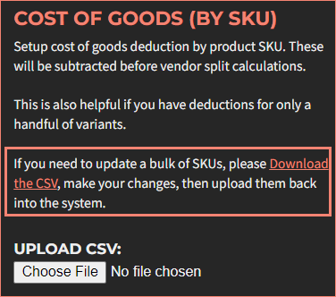 Download CSV template