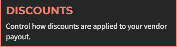 Discounts section