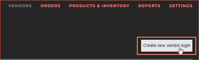Create new vendor login button