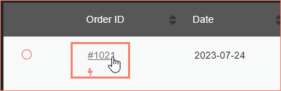 Order ID link to Shopify
