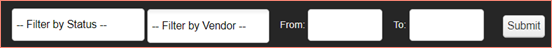 Report filter options