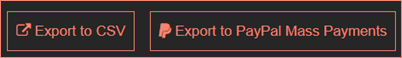 Export to CSV and PayPal Mass Payments buttons