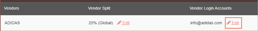 Click Edit for vendor account