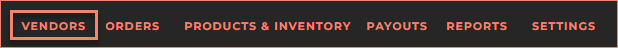 Navigate to Vendors menu