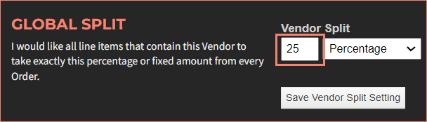 Enter percentage value